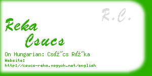 reka csucs business card